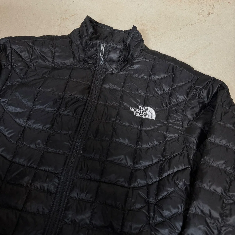The North Face Mens Thermoball Full Zip Puffer Jacket Black Medium corporate